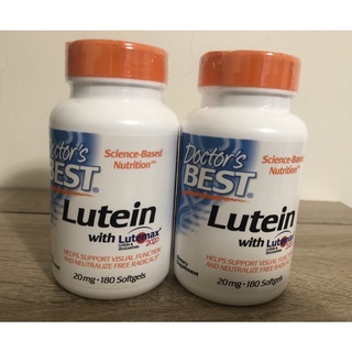 現貨* Doctor’s Best 葉黃素 lutein 游離型20mg 180粒 含lutemax2020 快速出貨