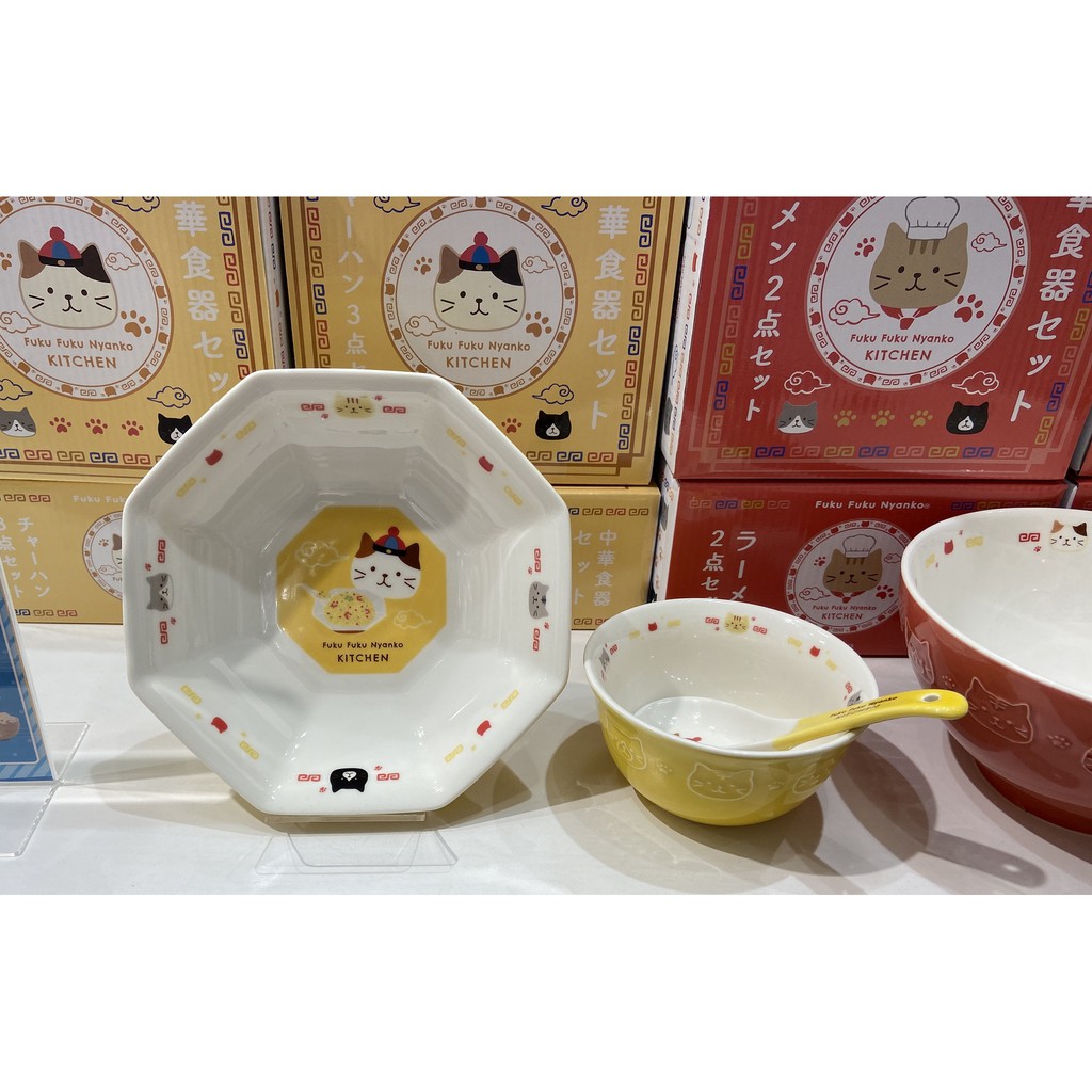 日本 代購 FukuFukuNyanko 餐具 筷架 筷子 泡麵碗 湯匙 杯蓋 杯墊 保溫杯 貓咪 日系 現貨