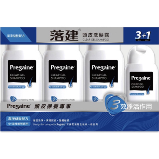 costco 好市多 PREGAINE 落建潔淨健髮配方洗髪精400ml3入+200ml