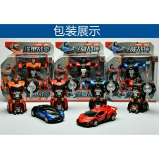 🚘限量款🚘一鍵變形機器人 1:38 金剛迴力車 合金製模型布加迪 藍寳堅尼 兒童小汽車 玩具車 男孩禮物