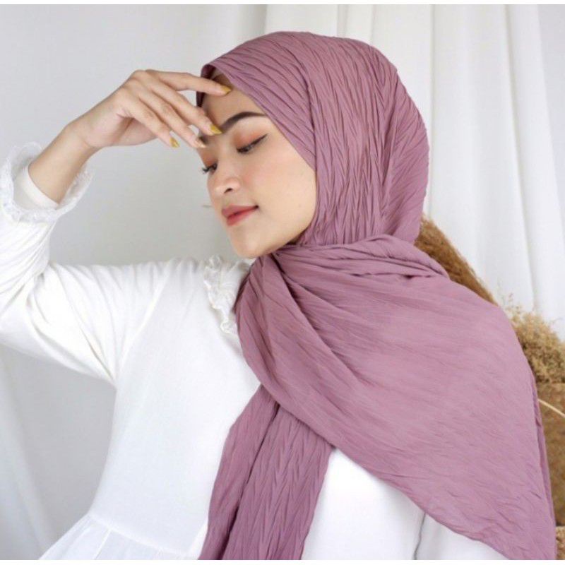 PASHMINA PLISKET PADI 180 x 75 CM / PLISKET ZIG ZAG