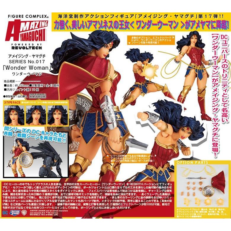  日空版 現貨 海洋堂 山口式 DC漫畫 No.017 神力女超人 可動 完成品