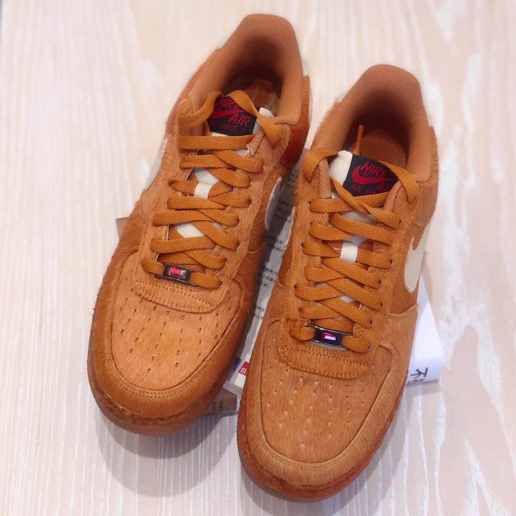 【NULL 】NIKE AIR FORCE 1 LOW 萬聖節 橘色 馬毛 南瓜橘 經典款 板鞋 389726 220