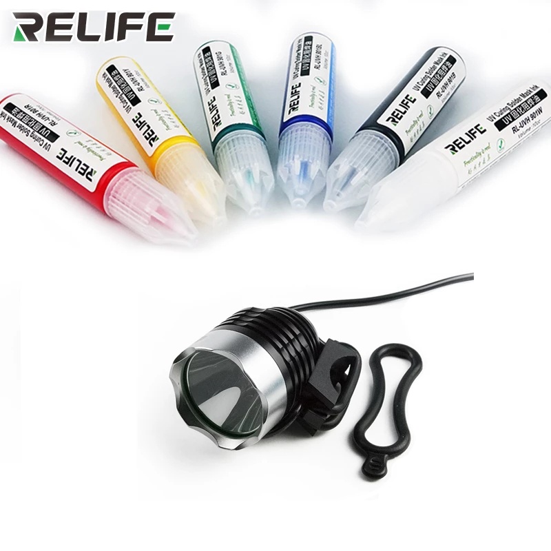 Relife UV膠燈RL-901綠油焊膏黑色助焊劑電腦手機電路板維修