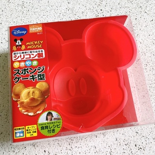 「二手」只用一次 日本帶回 迪士尼Disney 米奇矽膠模 可放烤箱、 微波爐、 冷藏、 冷凍、 洗碗機 蛋糕模 烘焙