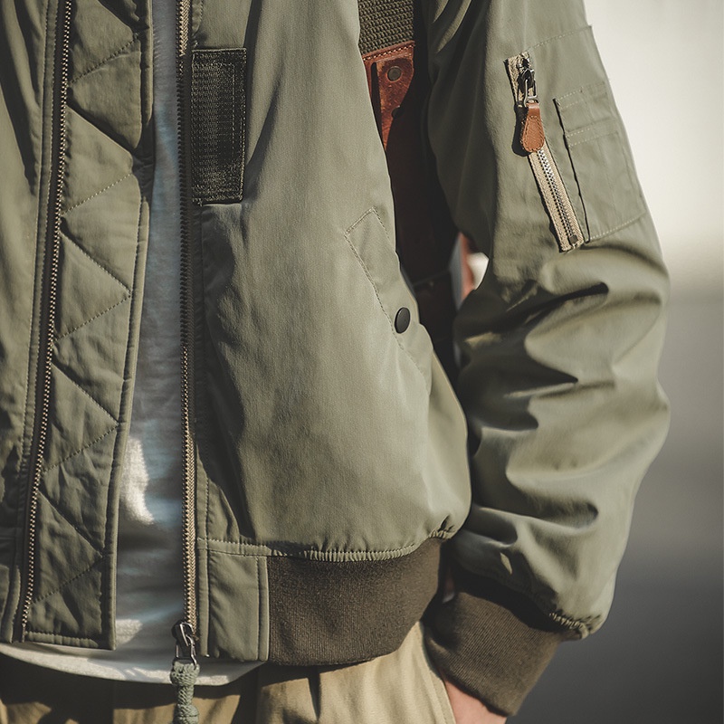 馬登工裝 美式複古MA-1飛行員夾克 阿美咔嘰棉衣 棒球服立領外套男