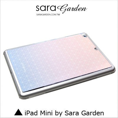 客製化 保護殼 iPad Mini 1 2 3 4 iPad 5 6 Air 藍粉幾何 N003 Sara Garden