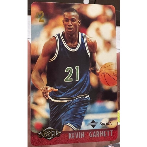 NBA 球員卡 Kevin Garnett 1996 Assets Phone cards