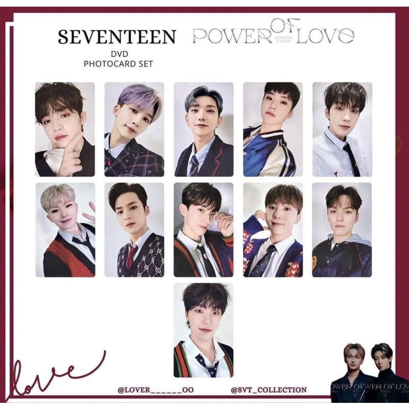 誠実 【未開封】SEVENTEEN POWER OF LOVE DVD トレカ 11枚