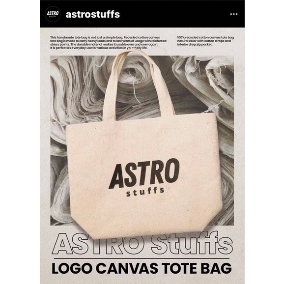 ❤️全新現貨❤️ 泰星Bright 品牌ASTRO stuffs logo 帆布袋/Bright Win
