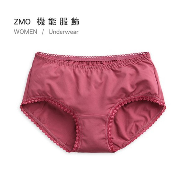 【ZMO】女中腰舒適內褲-玫紅