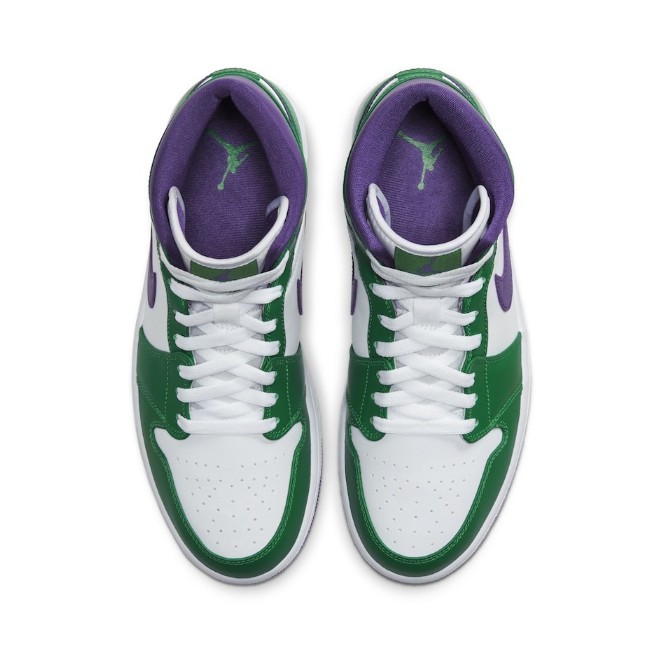 green and purple jordan ones