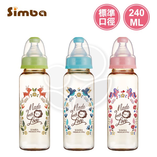 Simba 小獅王辛巴 桃樂絲PPSU標準大奶瓶240ml (3色可選)【佳兒園婦幼館】