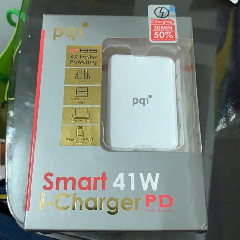 PQI Smart i-Charger PD 41W雙接頭智慧快速三孔充電器 Type-C ＆ Type-A PQIA5