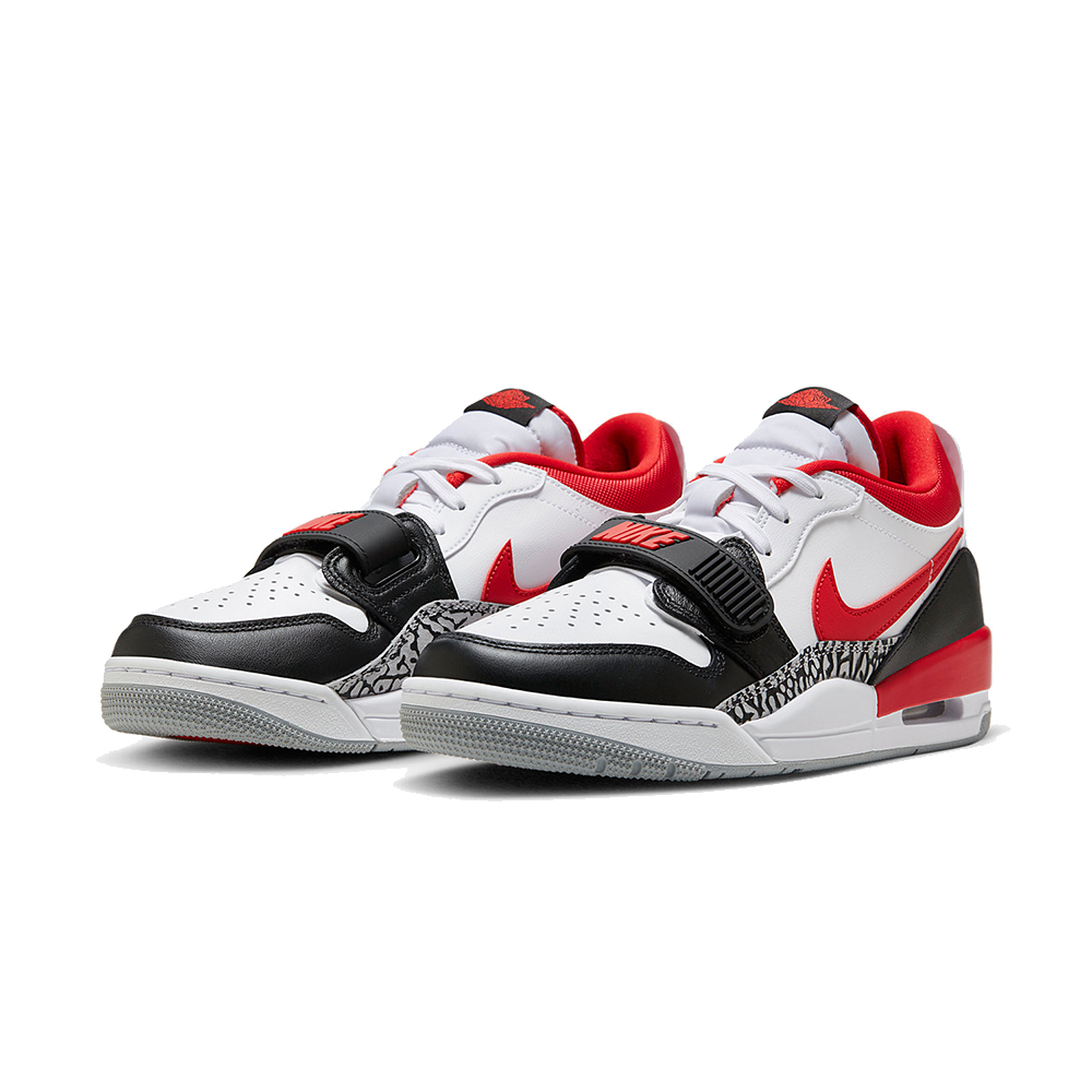 NIKE 男AIR JORDAN LEGACY 312LOW白黑紅芝加哥爆裂紋魔鬼氈籃球鞋CD7069-160 廠商直送