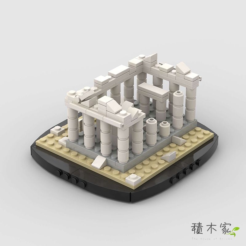 『MOC系列』古希臘衛城堡迷你建築模型兼容樂高小顆粒積木DIY益智玩具批發moc