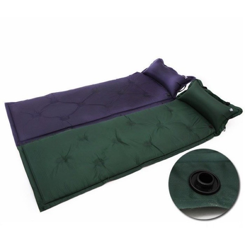 充氣床墊 自動膨脹睡墊帶枕 送收納袋 多張可拼接