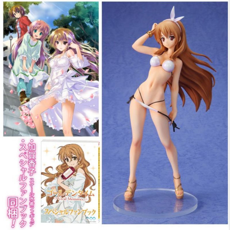 現貨已拆檢 日空版psv 青春紀行加賀香子水著初回限定版pvc 1 8 金色時光日版泳裝公仔美少女公仔擺飾 蝦皮購物