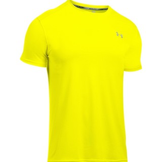 UNDER ARMOUR UA CoolSwitch 男慢跑短T 1296781-705 亮黃色 運動 訓練 合身 透氣