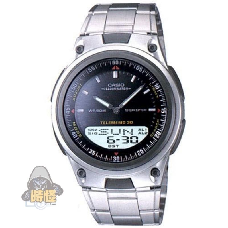 【CASIO】台灣卡西歐公司貨 時尚簡潔風雙顯指針錶 防水50米(AW-80D-1A)