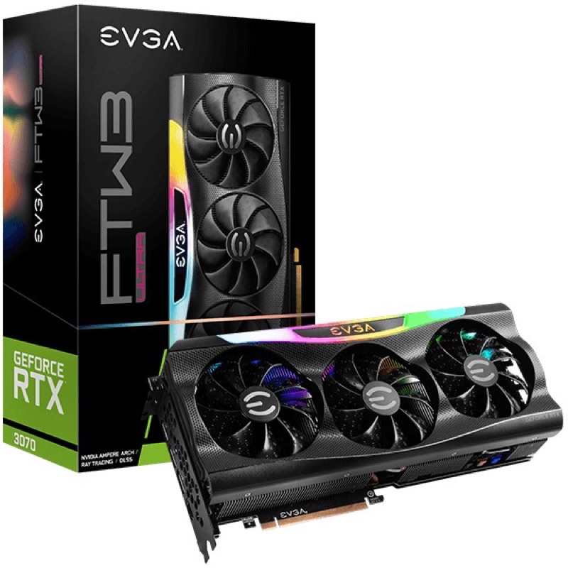 EVGA RTX3070 FTW3 Ultra 8G/Std:1815MHz/三風扇/五年保(長30公分)