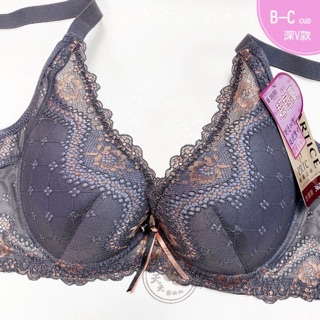 MIT 帕爾堤絲內衣1827 水滴深V低脊心內衣B/C 美女Bra 脅邊包覆胸罩 蕾絲文胸 另有蕾絲內褲 天天雜物購