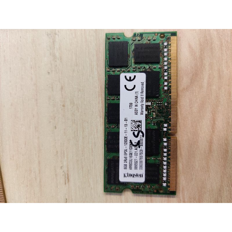 金士頓 kingston 8GB DDR3 1600 2RX8 EP3L-12800E-11-13-D1