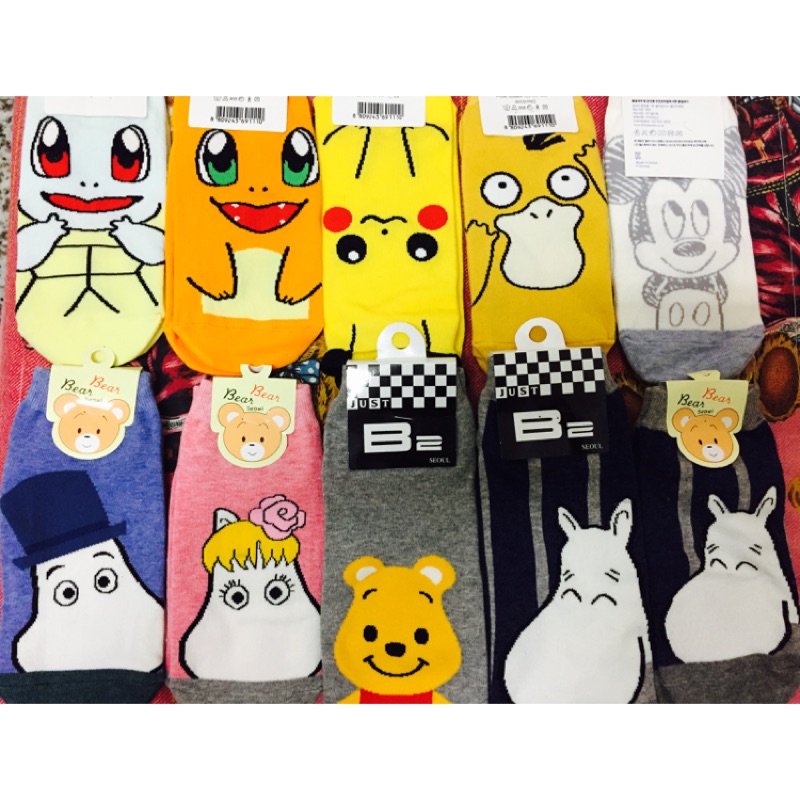 12月促銷韓國長襪短襪🇰🇷每雙都只要35！！正韓貨 ！最流行的神奇寶貝 Pokemon !!!