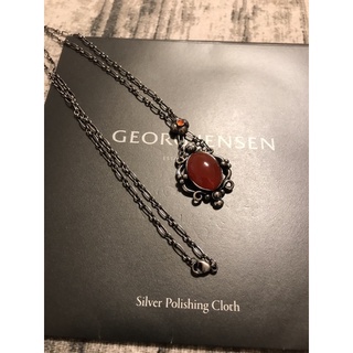 Georg jensen喬治傑生21紅玉髓項鍊；售出不退