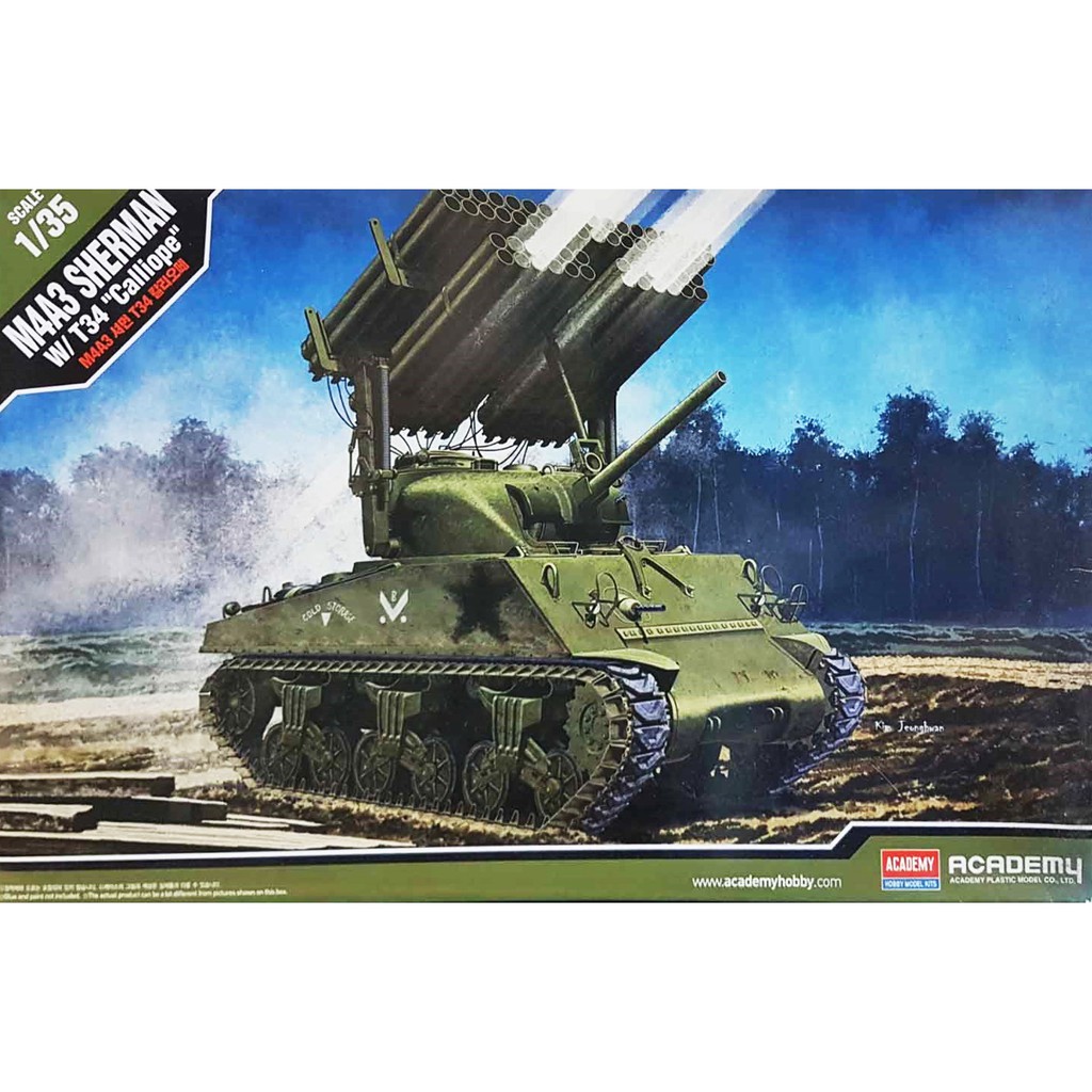 【新田模型】 ACADEMY 愛德美 13294 1/35 M4A3雪曼戰車 w. T34風琴多管火箭炮