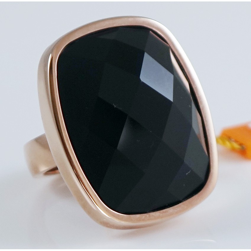 全新從未戴過 Folli Follie 鍍玫瑰金黑色水晶石誇張設計款戒指，只有一件！(購買前先詢問是否有存貨！隨時缺貨)