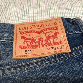 ［全新］男友 LEVIS 511 SKINNY 破壞加工補釘 水洗窄管小直筒牛仔褲