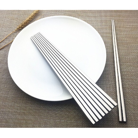 304不鏽鋼餐具 不鏽鋼筷子 不鏽鋼湯匙 不鏽鋼叉子 方筷 扁筷 湯勺 叉子【簡單點】