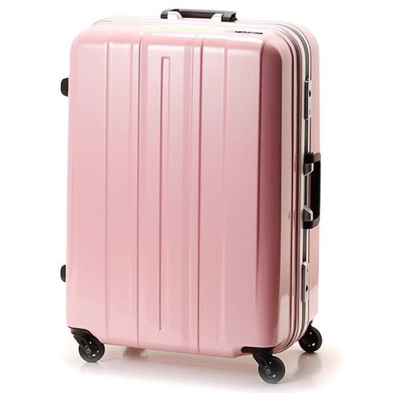 日本SUNCO 29吋頂級鎂合金極輕框架硬殼行李旅行箱-櫻花粉