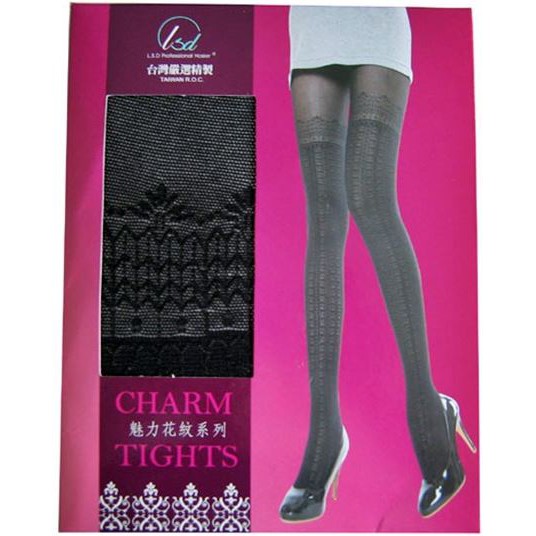 GS流行搶鮮館(絕版現貨)台灣製造 芽比 LSD 魅力花紋褲襪 造型花紋 時尚 假大腿 美腿 8820-8