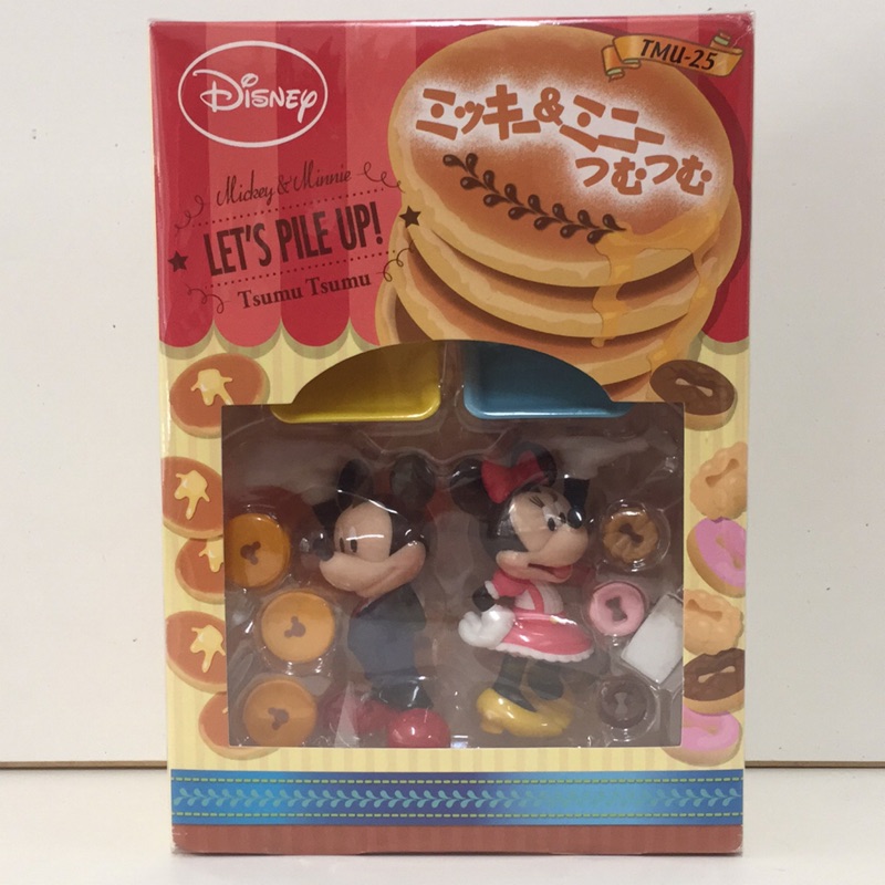 【玩具櫃】迪士尼 米奇與米妮 鬆餅 甜甜圈 疊疊樂 公仔 擺飾