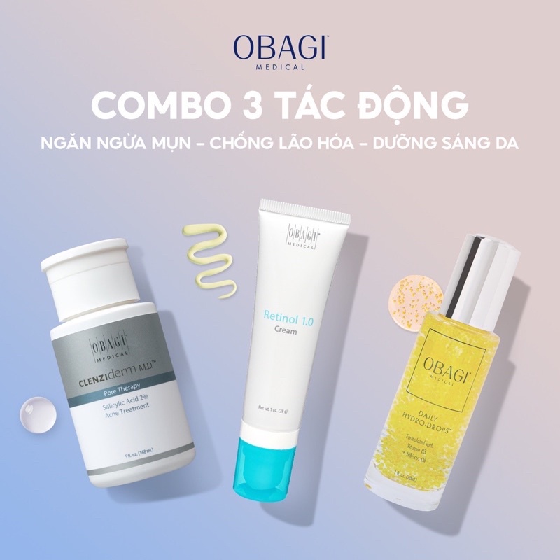 COMBO BHA + Retinol 1.0 + Serum Obagi Daily Hydro Drop | 蝦皮購物