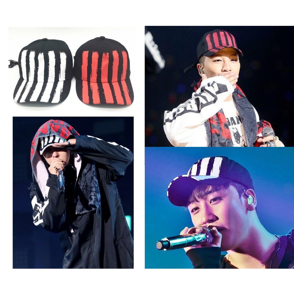 Bigbang 權志龍gd 太陽日本演唱會紅白條紋直條紋印刷鴨舌帽情侶帽遮陽帽老帽 蝦皮購物
