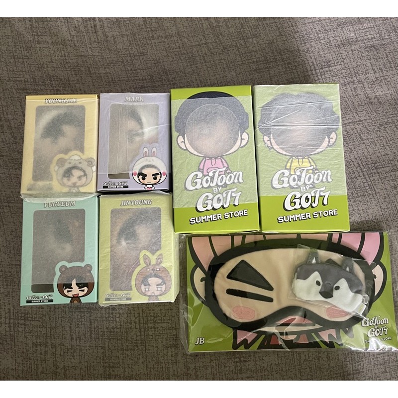 GOT7 summer store 夏日周邊 炸毛 磁鐵 眼罩 小卡