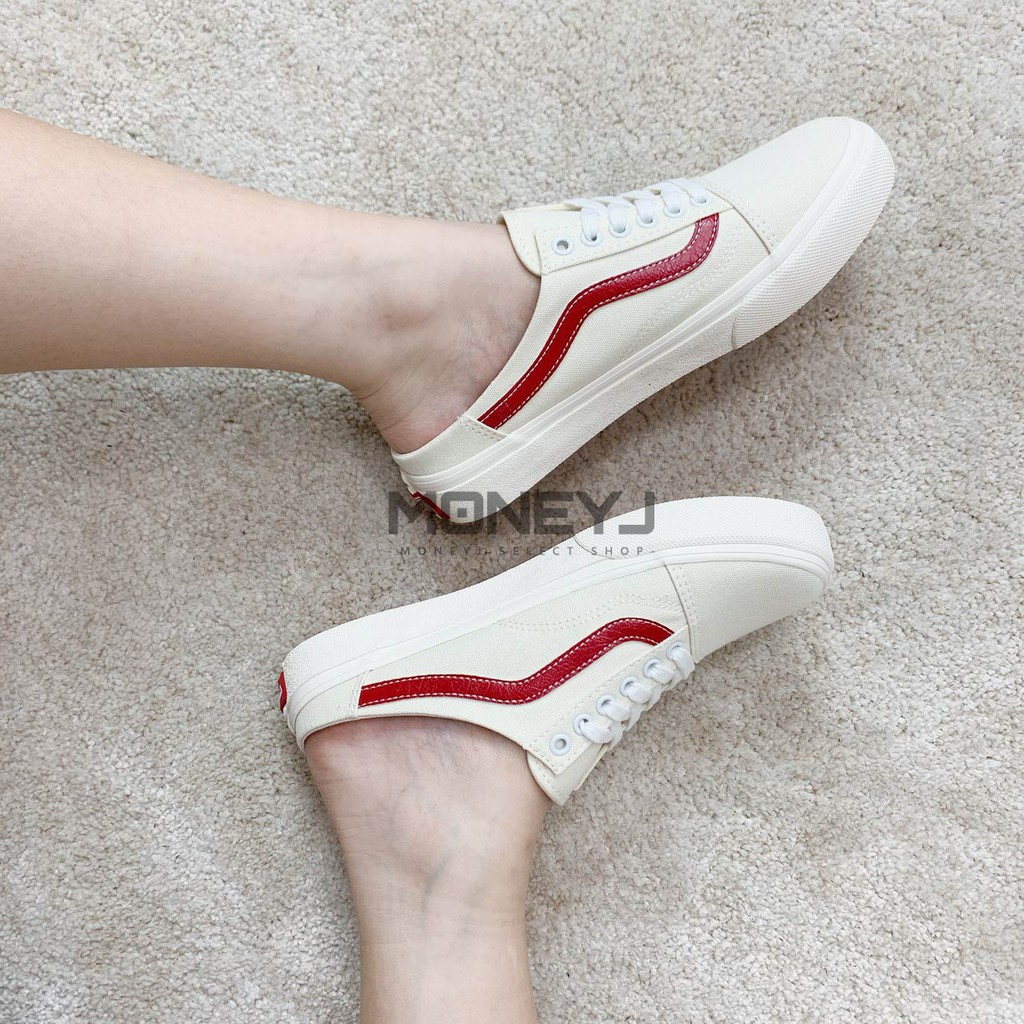 【MONEY J】Vans Old Skool Mule 紅線 懶人鞋 穆勒鞋