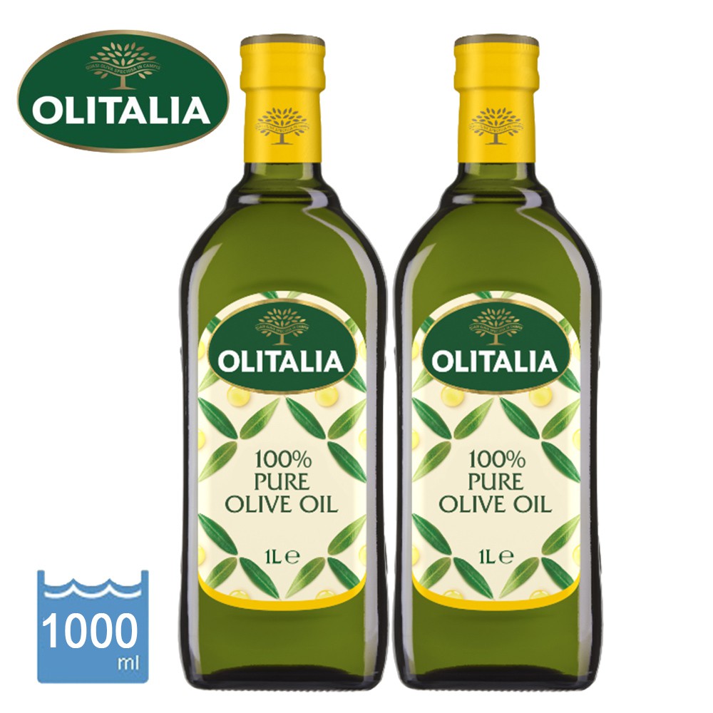 【Olitalia奧利塔】純橄欖油1000mlx2瓶  團購優惠 禮盒裝
