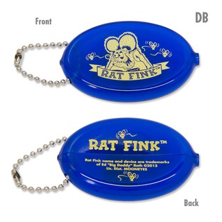 RAT FINK - RAF456 Oval Coin Case 橡膠 零錢包 (DB 藍色) 化學原宿