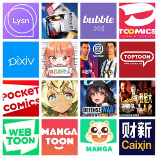 Lysn WM bubble Toomics PIXIV Toptoon Pocket Comics webtoon