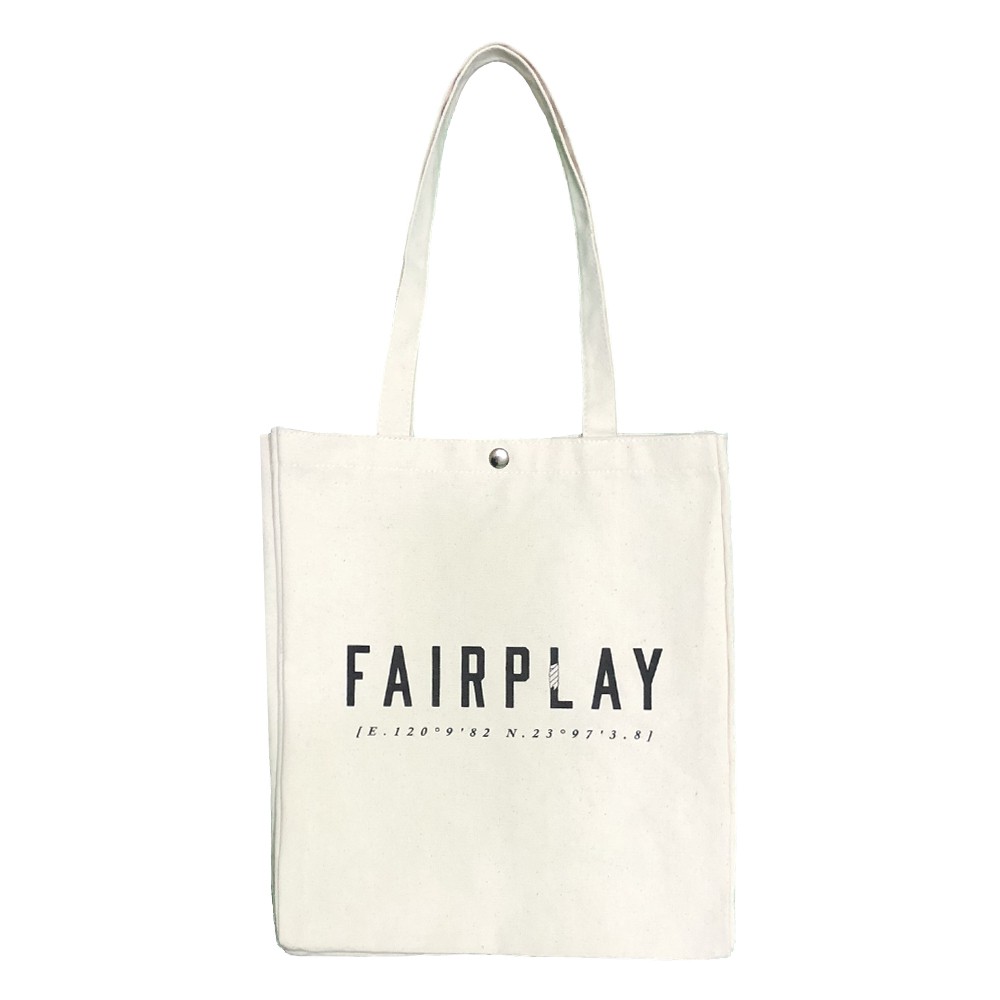 FairPlay 米白 帆布袋 肩背 手提 提袋 學生 托特包 帆布包 肩背包 手提袋 環保袋 購物袋 大容量 S/S