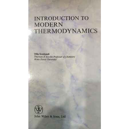 Introduction to Modern Thermodynamics，基礎現代熱力學，原文書