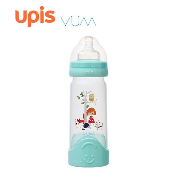 韓國UPIS MUAA免洗拋棄式奶瓶 -薄荷綠  拋棄奶瓶 免洗奶瓶 外出奶瓶