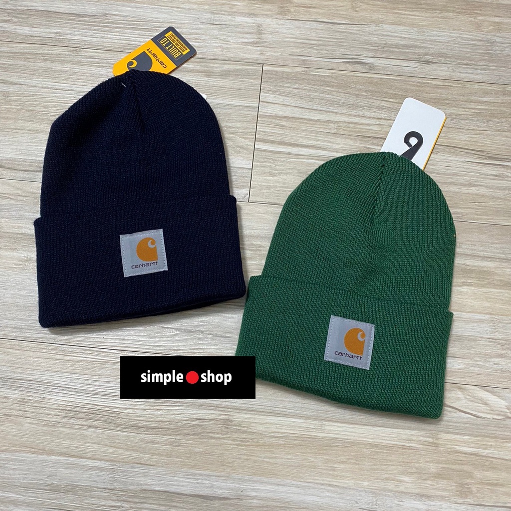 【Simple Shop】Carhartt 毛帽 卡哈 毛帽 保暖 毛帽 帽子 針織帽 深藍 黑 綠色 土黃 粉紅