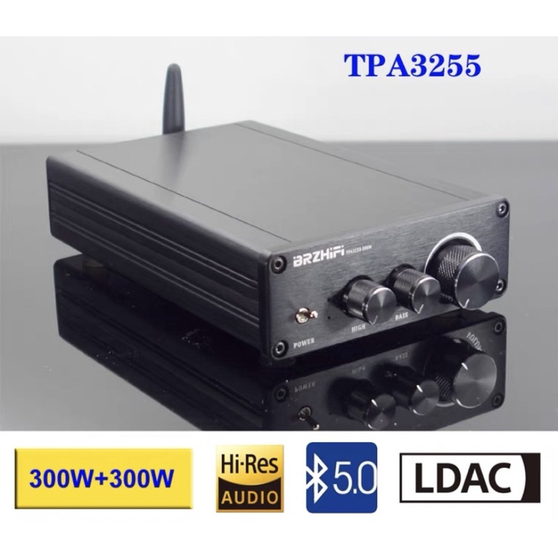 DIY專業玩家級 TPA3255 發燒音響HIFI 藍牙5.0 迷你功放 數位擴大機300W+300W LDAC獨立解碼