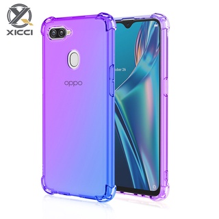 XICCI適用於OPPO A7 A5S A12 A5 F5 A73 A83 A79 F9 F7 A3漸變色矽膠手機殼