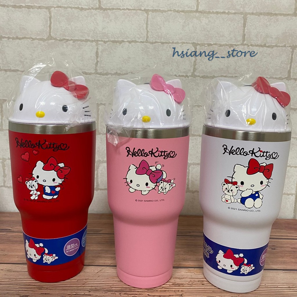三麗鷗 Hello Kitty 造型保冰杯 冰霸杯 吸管保溫杯 不鏽鋼杯 陶瓷杯
